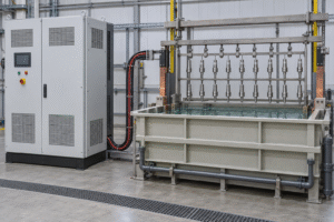 IGBT plating rectifiers for nickel coating steel fixture locating pin components — equipment application illustration