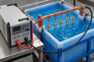 Pulse rectifiers for copper plating brass refrigeration service adapter racks