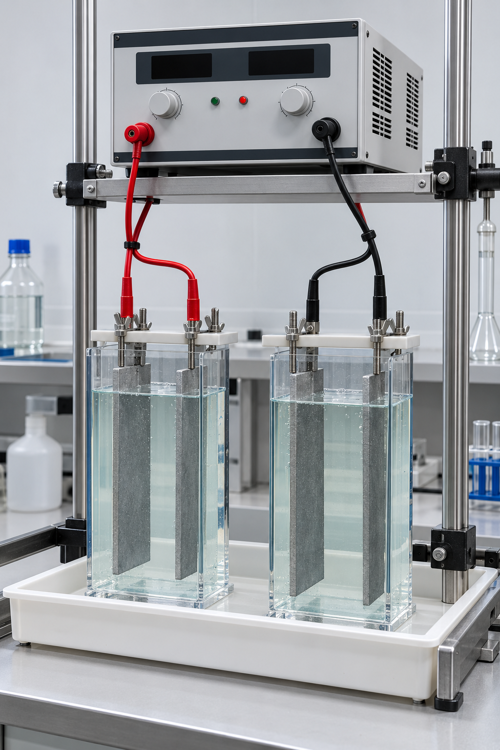Electrolysis DC power supplies for zinc recovery from sulfate rinse tank pilot cells — equipment application illustration